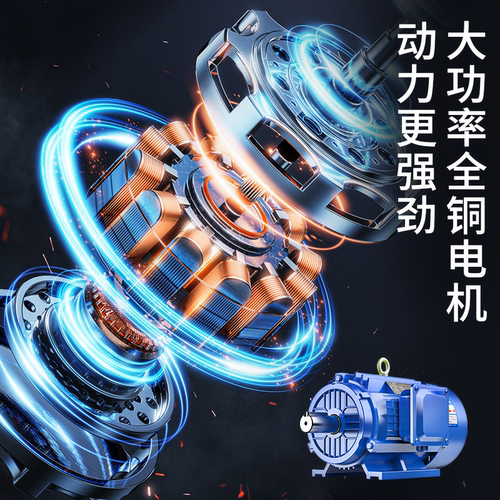 全铜三相异步电动机0.75/1.1/1.5/2.2/3/4/5.5/7.5KW电机380V三相 - 图1