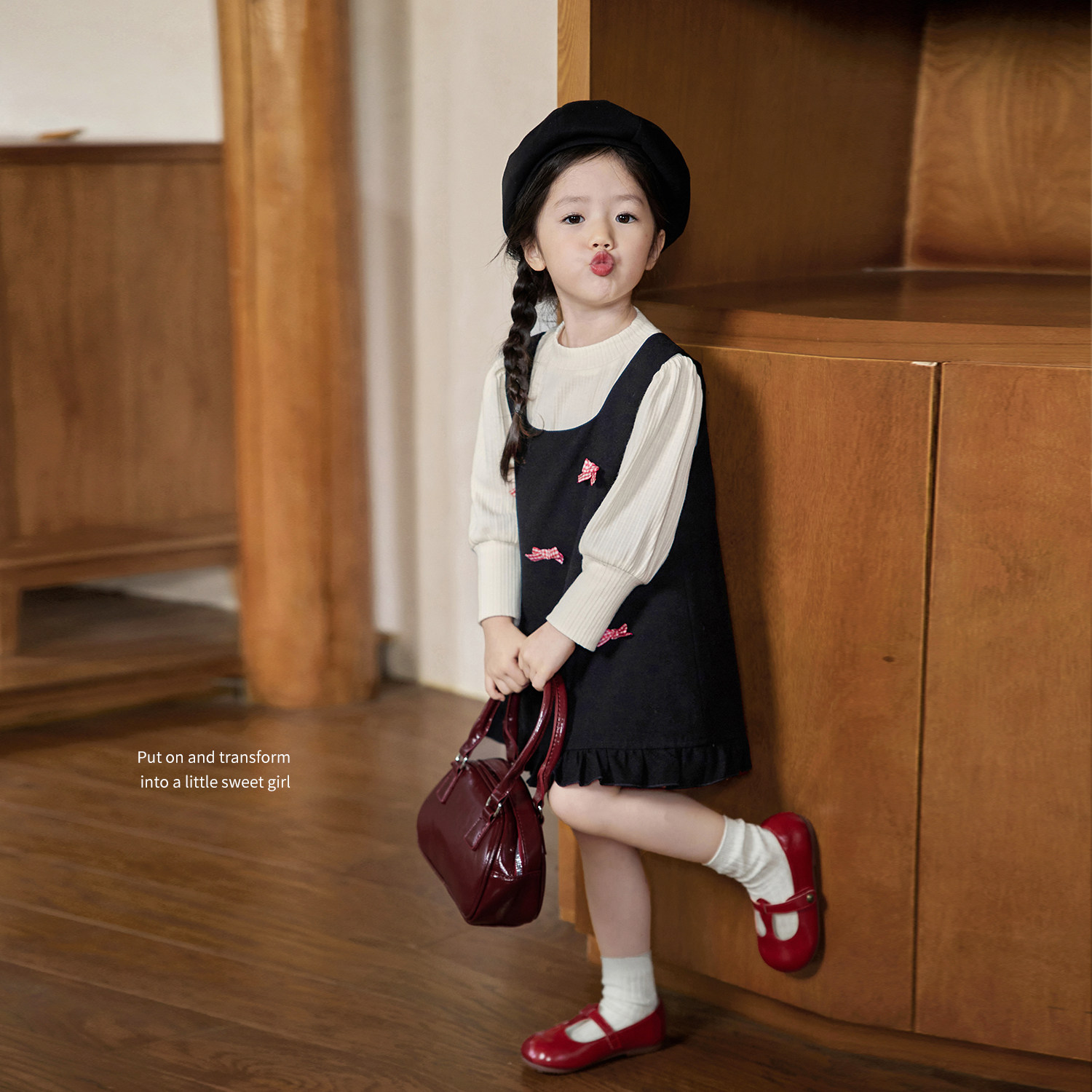 陈大猪小O宝Okids 宝宝蝴蝶结连衣裙女千金风春秋季婴儿公主裙,淘宝优惠券,粉丝福利购,淘宝优惠卷