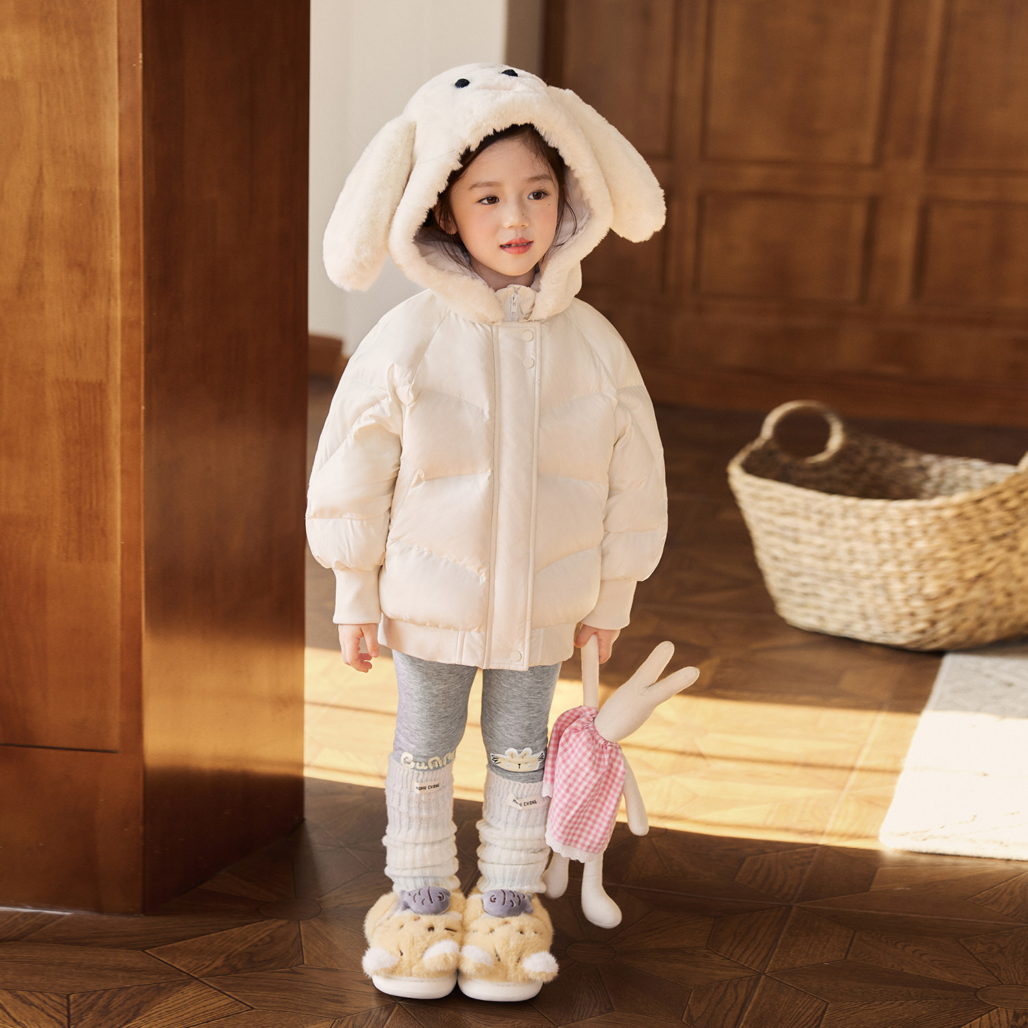 小O宝Okids童装 宝宝加绒打底裤女2025冬装新款女童针织保暖裤子,淘宝优惠券,粉丝福利购,淘宝优惠卷