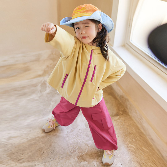 【小软壳】小O宝Okids童装宝宝城市冲锋衣女2025秋季女童风衣外套