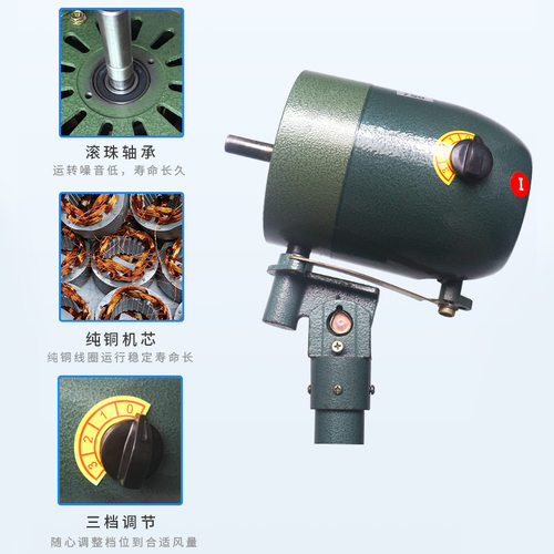 爆花绿工业风扇大功率车间餐厅强力工业落地扇壁挂式牛角扇除甲醛 - 图2