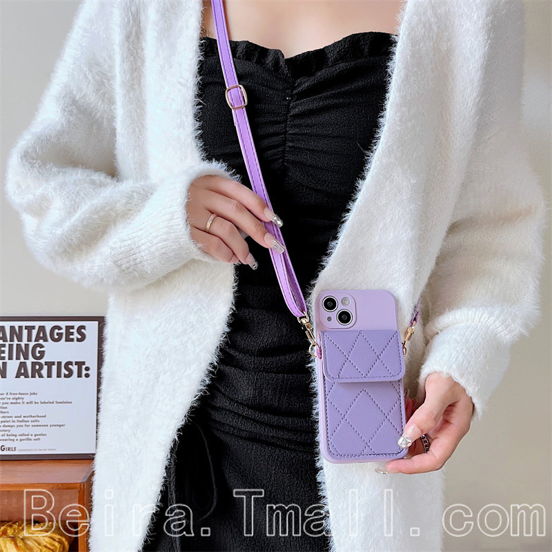 可调节斜跨A53挂绳卡包A70手机壳适用三星S23ultra卡套S21fe硅胶A21s保护套s20plus背带note10pro纯色S8/S9套 - 图1