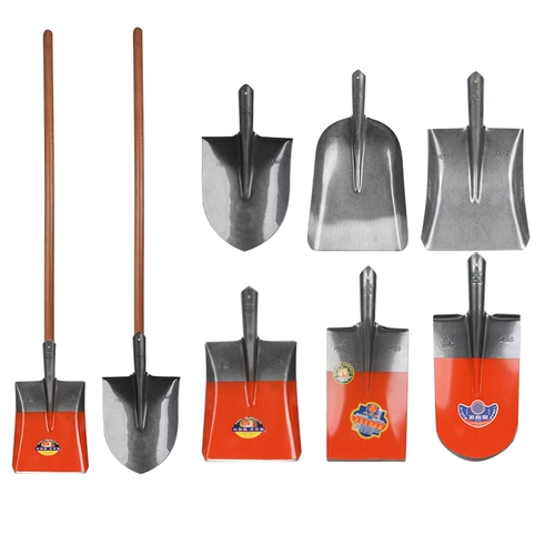 Три -летний магазин 18 цветов 50 цвет, яростная стальная стальная сталь сгущенной большой наконечник железа, железо с плоским головом, сельскохозяйственная наружная лопата стальные равиоли