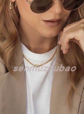 法式皮带扣纯银项链浪漫冷淡风小众高级设计感锁骨链女节日礼物