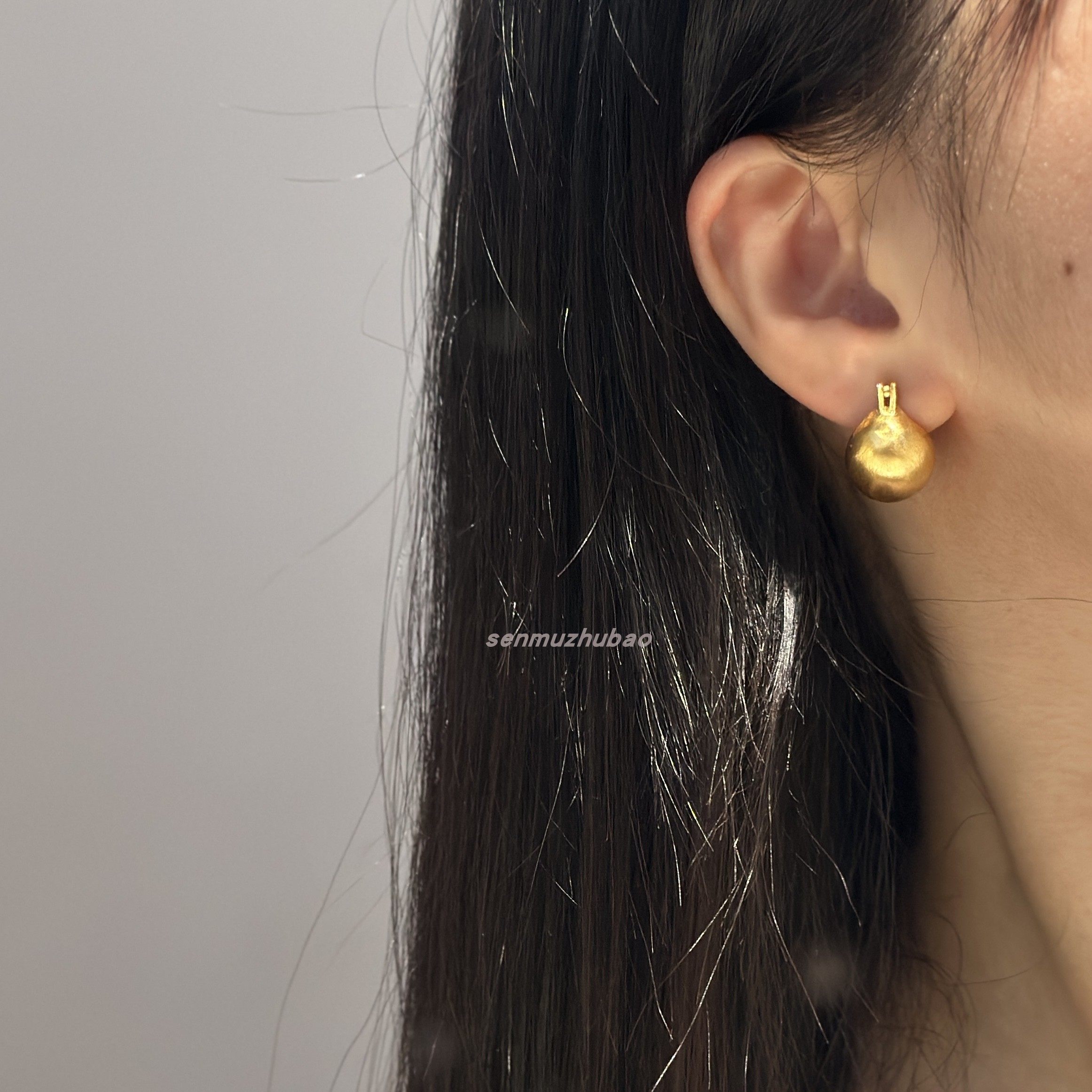 日本纯银重工拉丝圆圈圆球极简百搭气质耳环耳饰小众设计高级2024,淘宝优惠券,粉丝福利购,淘宝优惠卷