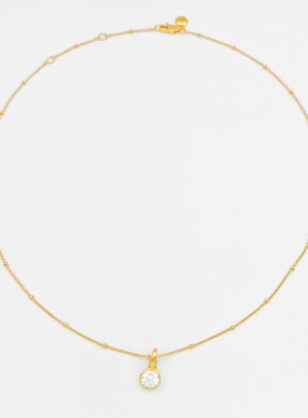 网红风925银跨境热销欧美风闪钻万能扣吊坠莫妮卡项链可叠戴百搭