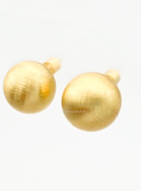 拉丝圆球系列拼色项链耳钉