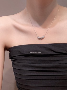 925纯银稻谷四叶草项链小众