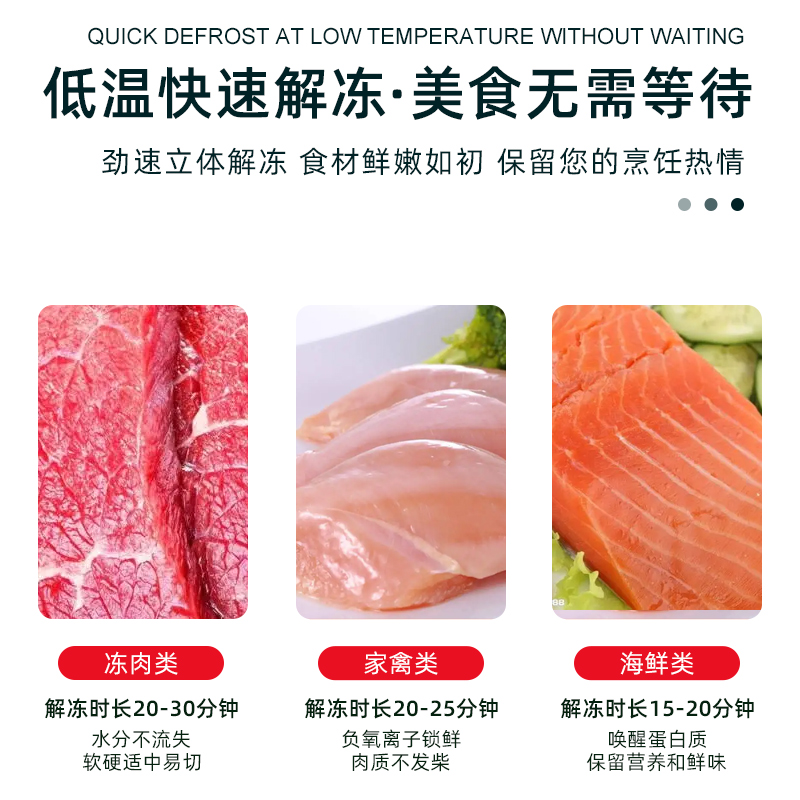 欧式铝合金家用食物保鲜解冻器牛排冷冻便捷解冻器厨房雾化解冻器