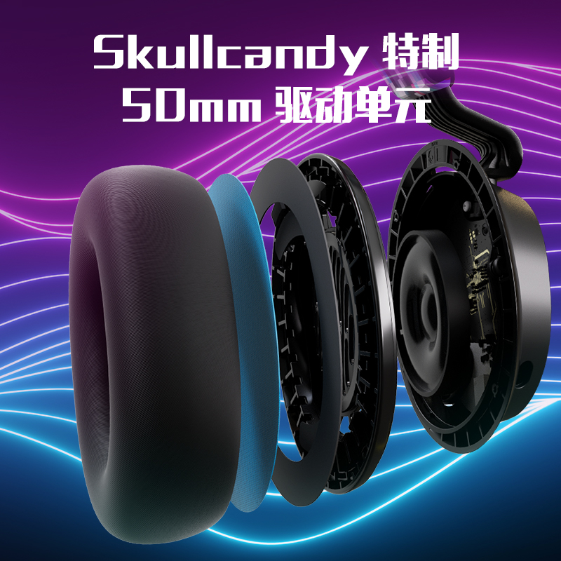 Skullcandy骷髅头SLYR头戴式有线游戏耳机降噪电竞耳麦麦克风 - 图2