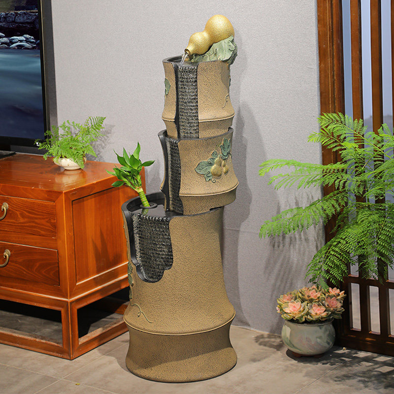 汉韵堂室内电视柜流水摆件新中式客厅家居装饰循环水景观落地喷泉,淘宝优惠券,粉丝福利购,淘宝优惠卷