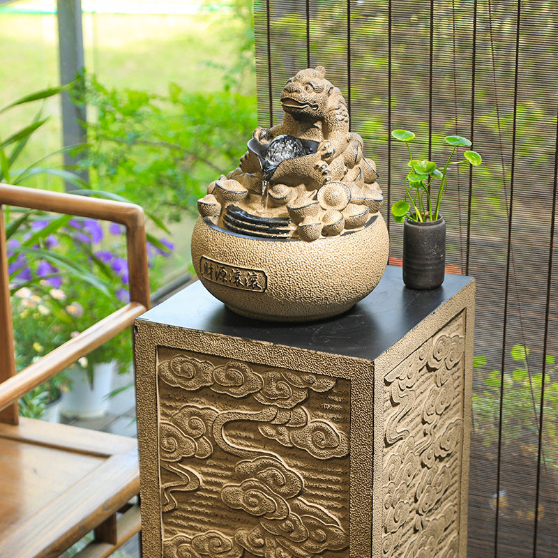 汉韵堂桌面流水摆件客厅电视柜办公室前台循环水景招财开业小礼品,淘宝优惠券,粉丝福利购,淘宝优惠卷