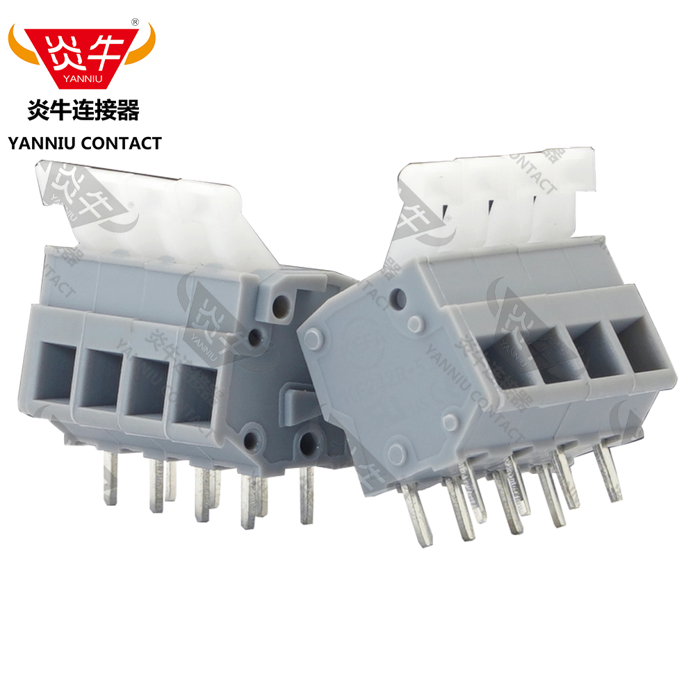 YN242R/DG/KF242R/257-452炎牛PCB接线端子5.0mm弹簧式凤凰端子