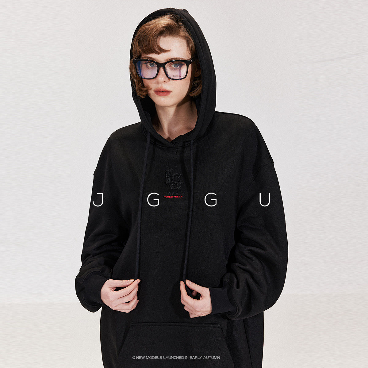 晶咕黑标JGGU【周末时间】100%棉+毛圈肌理珠片刺绣卫衣连衣裙,淘宝优惠券,粉丝福利购,淘宝优惠卷