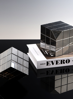 样板房间茶几软装饰品水晶魔方