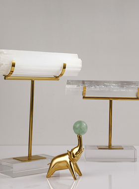 欧式风天然原石样板间桌面摆件