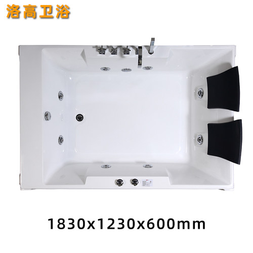 圣娜 浴缸 亚克力独立式1.83米双人豪华冲浪按摩浴盆 恒温浴池281 - 图2