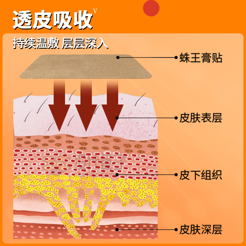 蛛王舒筋通络贴 身体贴颈椎腰椎热敷贴发热贴中草药艾草贴膏药贴