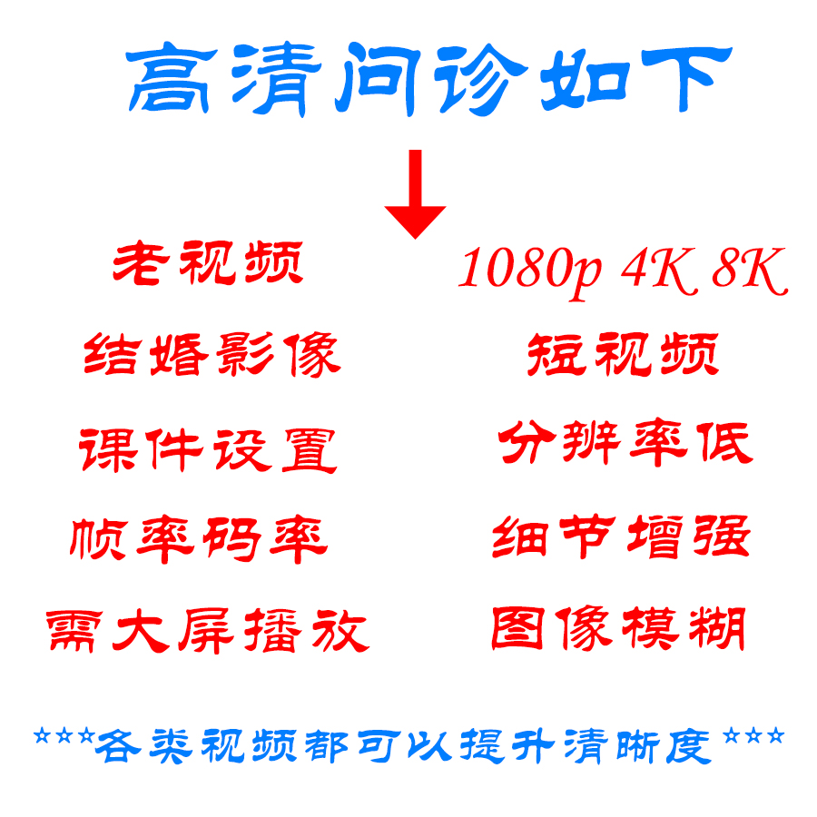 影像老视频画质清晰度坏除去噪点模糊修复高清分辨率ai转格式MP4-图0