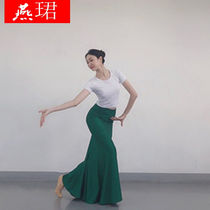 (high quality good quality) Yanjun high-end womens clothing Dai ethnic dance dress rehearsas fish tail skirt half body dress dance