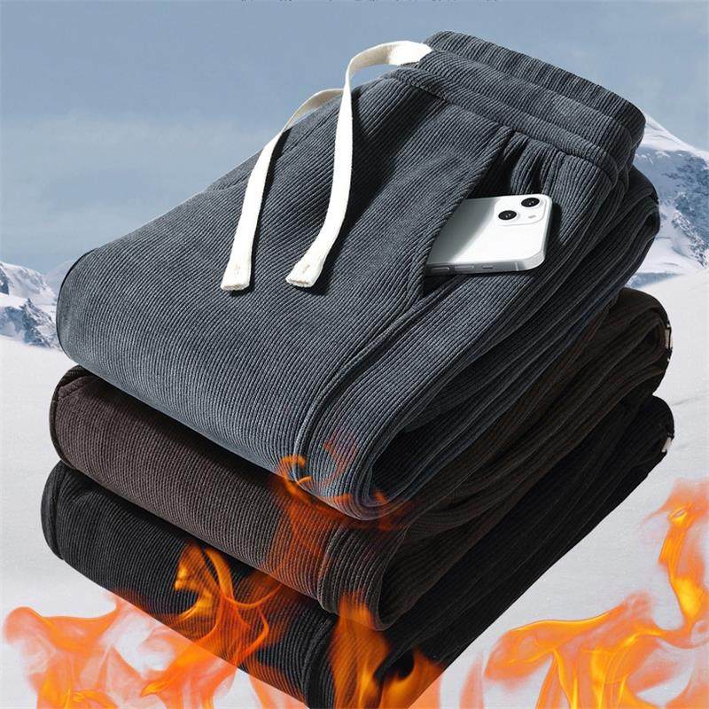 灯芯绒男士裤子2025秋冬季新款加绒加厚松紧腰束口工装卫裤休闲裤,淘宝优惠券,粉丝福利购,淘宝优惠卷