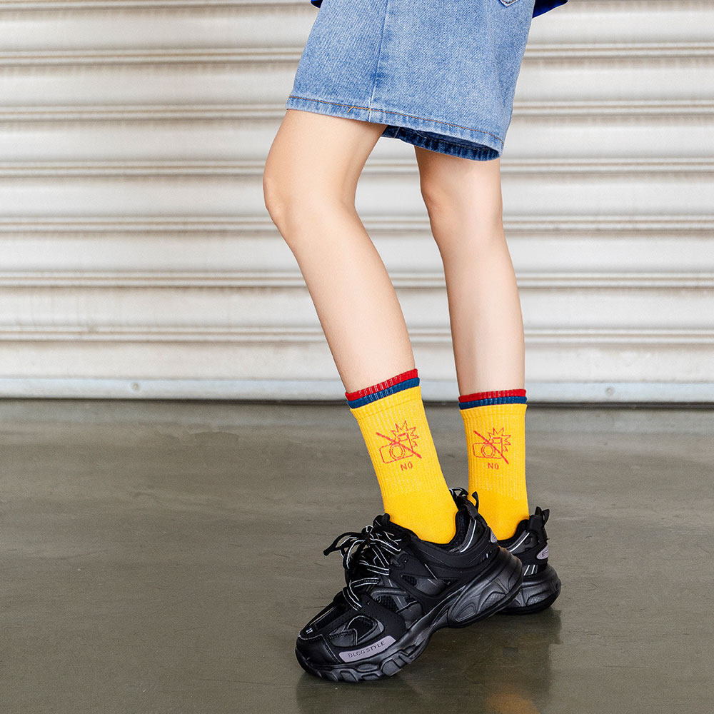 子女潮个性立体螺口中筒日系秋冬袜 gkgw短袜/打底袜/丝袜/美腿袜