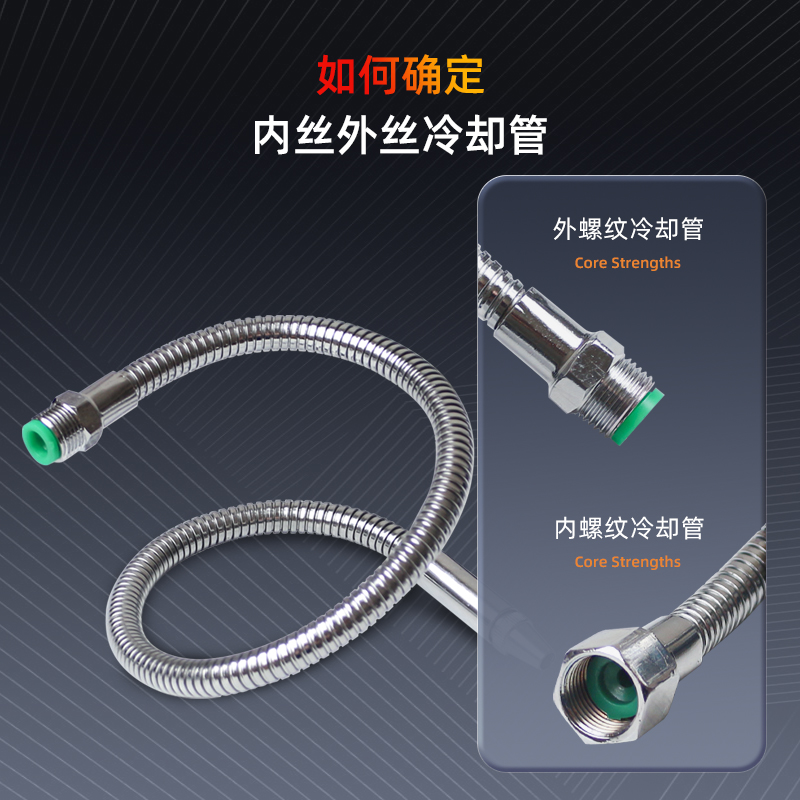 车床金属冷却水管万向喷水铁管可调节机床喷油液管G螺纹2分3分4分 - 图0