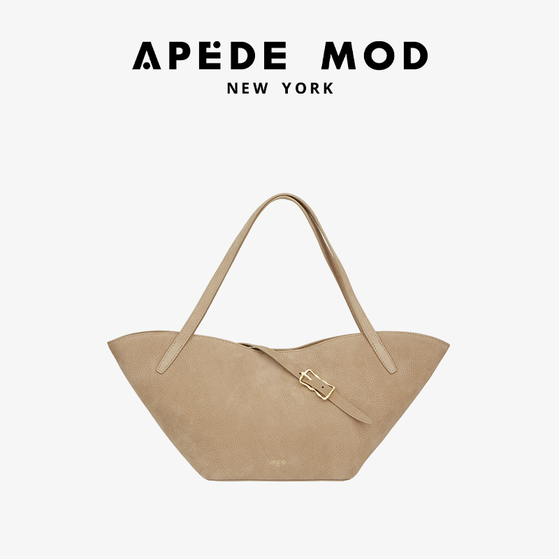 Apede Mod/秋冬新品花瓣托特包中号手提单肩牛皮真皮包节日礼物 - 图3