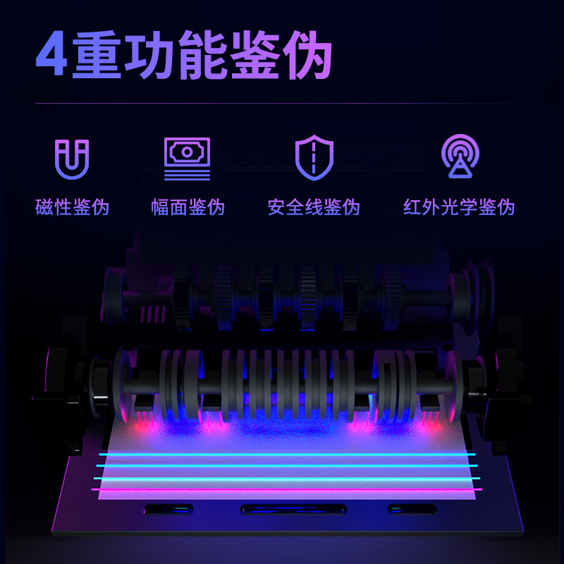 Deli 33302s money counting machine supports the 2022 version of RMB banknote detector, Class C office, commercial and supermarket cashier