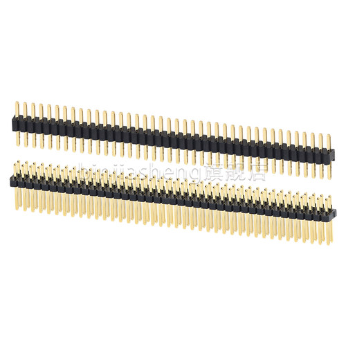 1.27mm间距排针单双排针2/1*2p3 4 5 6 7 8 10 12p插针连接器镀金 - 图2