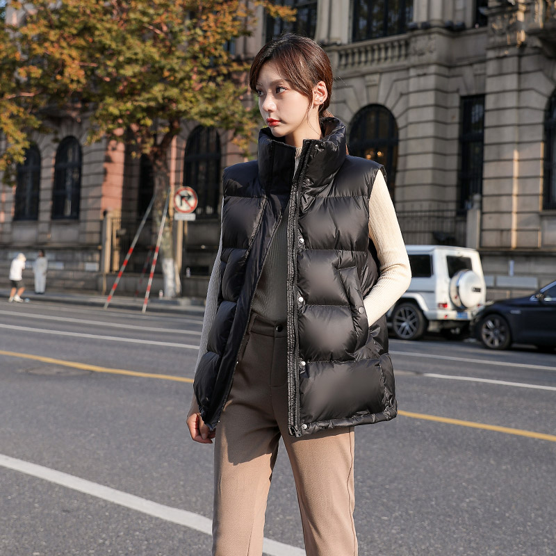 若宿95白鸭绒加厚简约新款秋冬马夹 若宿羽绒服