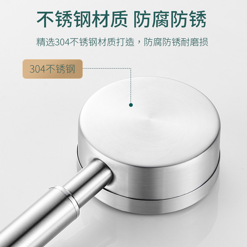 304不锈钢增压花洒喷头浴室洗澡家用淋浴淋雨单头套装加压莲蓬头 - 图3