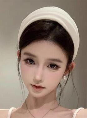 纯色发箍女高颅顶宽边发带
