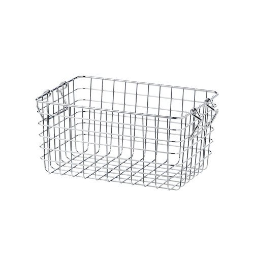 霜山不锈钢收纳筐厨房储物篮家用可叠加网篮金属杂物筐衣物收纳篮 - 图0