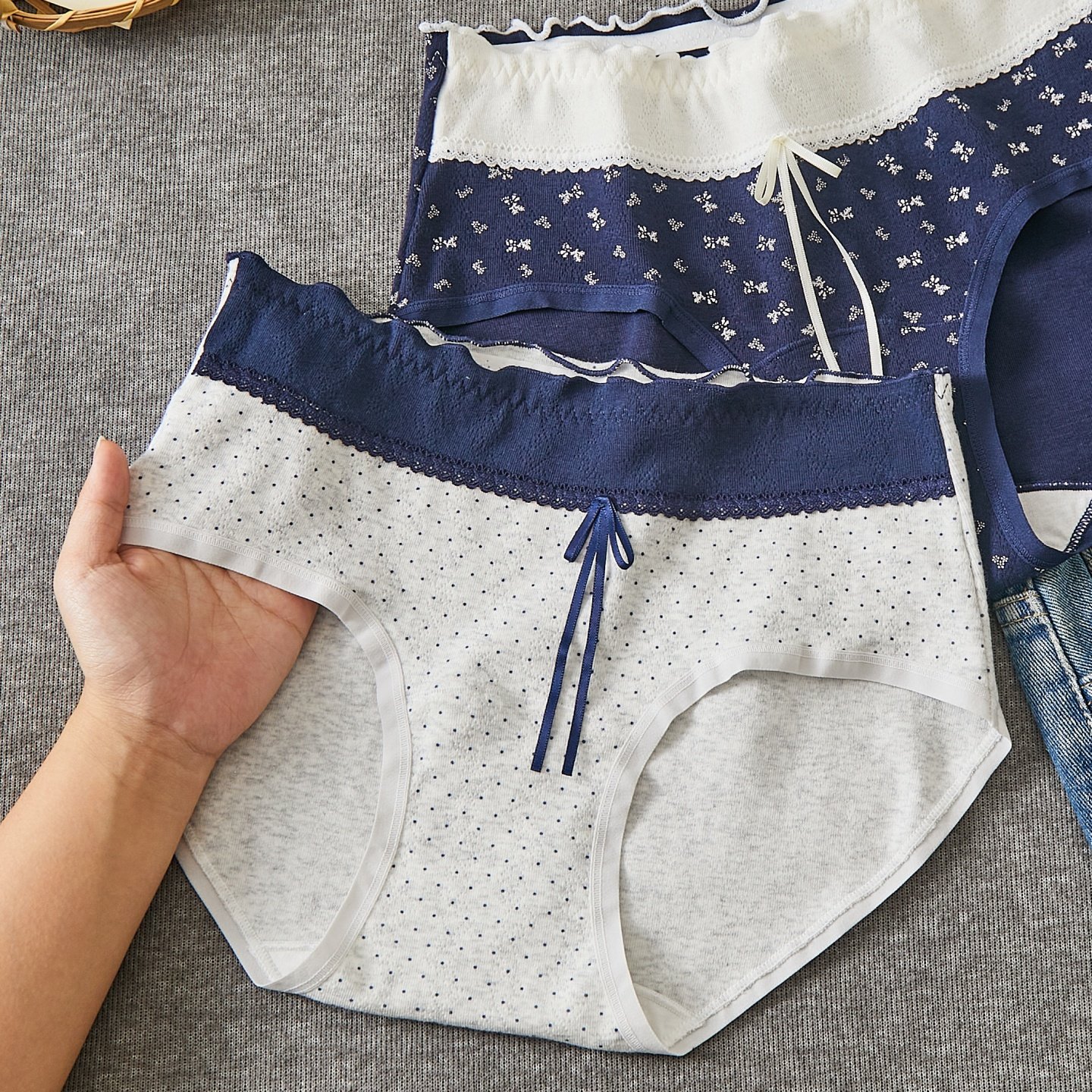 法式碎花内裤女2026新款10A纯棉抗菌加长裆中腰包臀女士三角短裤,淘宝优惠券,粉丝福利购,淘宝优惠卷