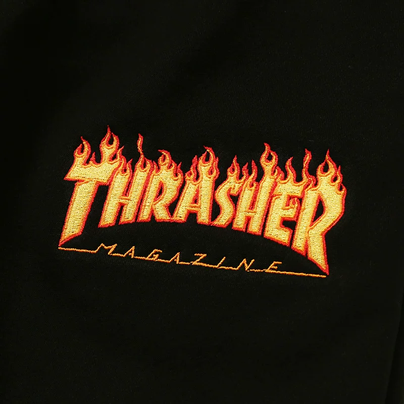 [THRASHER Official] Flame Sweatpants Flame Casual Printing Trend Terrace