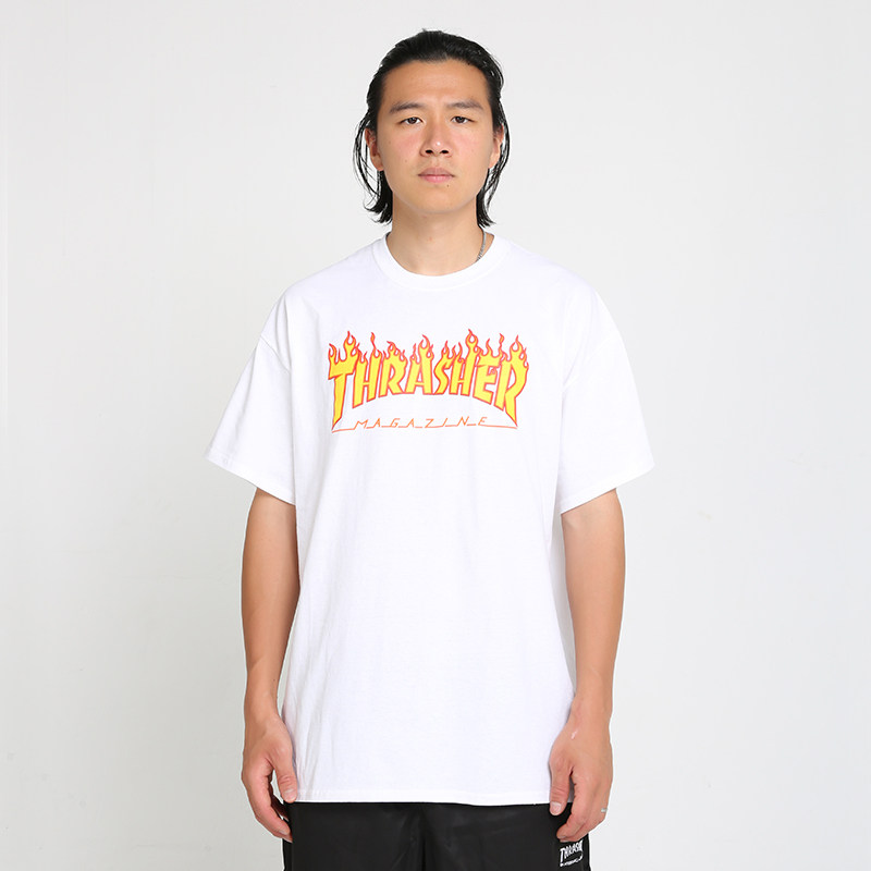 【thrasher官方】flame tee火焰t恤 THRASHERT恤