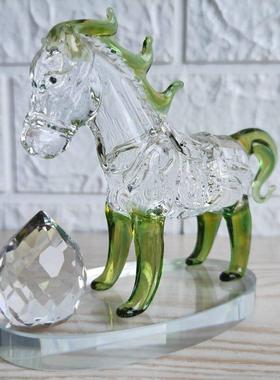 七彩水晶十二生肖家居摆件鼠牛虎兔龙蛇马羊猴狗猪全家福汽车装饰