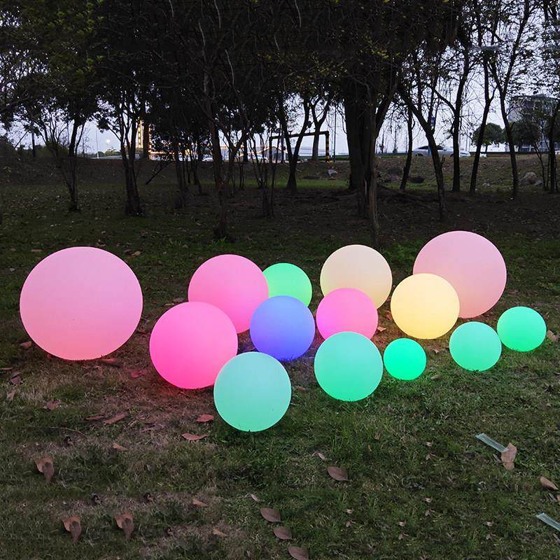 LED户外圆球灯 景观花园七彩装饰发光球灯婚礼布置球形庭院草坪灯,淘宝优惠券,粉丝福利购,淘宝优惠卷