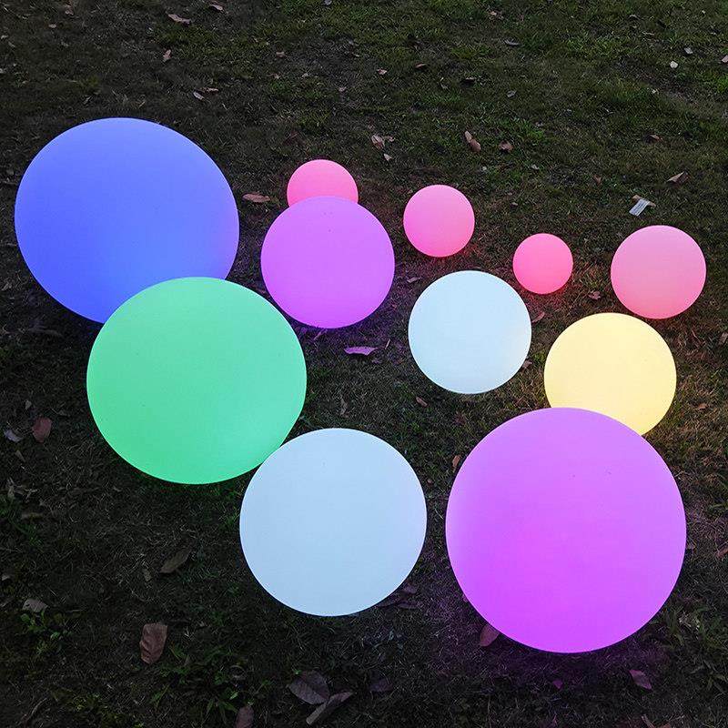 LED户外圆球灯 景观花园七彩装饰发光球灯婚礼布置球形庭院草坪灯,淘宝优惠券,粉丝福利购,淘宝优惠卷
