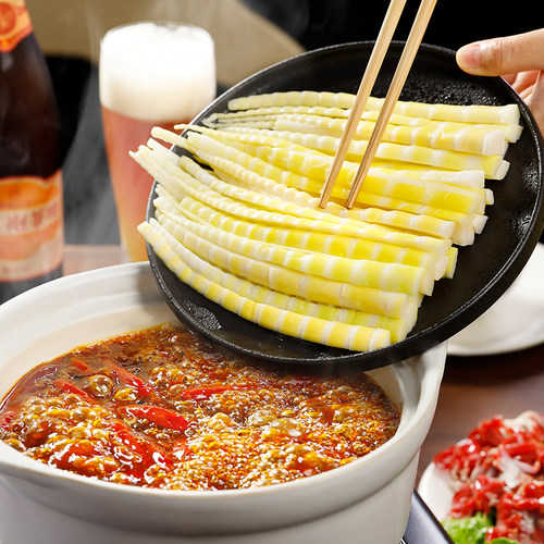 嘉乐鲜生四川高山竹笋脆嫩笋尖家用火锅笋片串串火锅推荐食材 - 图0