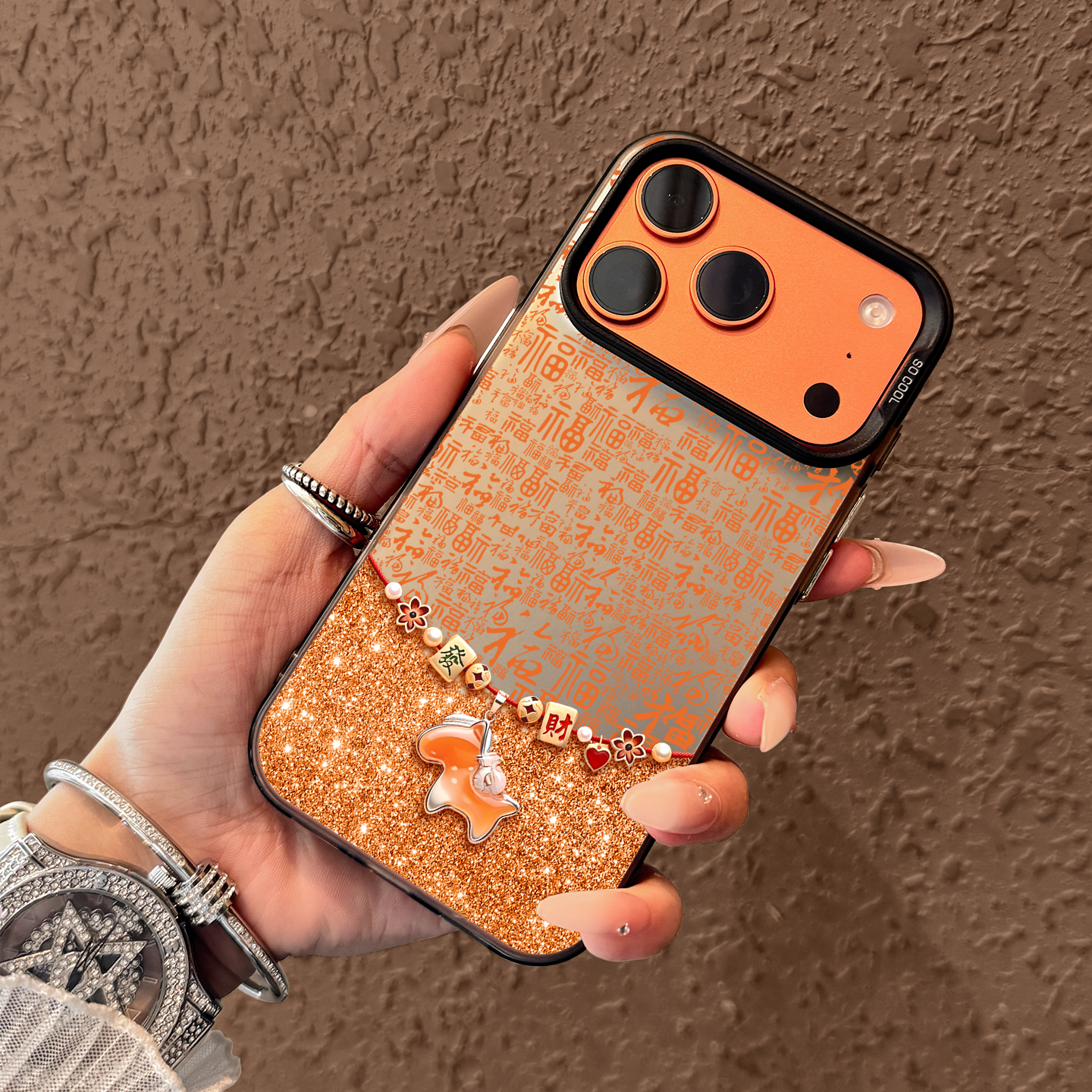 适用苹果17promax手机壳新款iphone17pro马年百福水晶17磨砂16硅胶15全包防摔14可爱pm小众13女款12高级感ip,淘宝优惠券,粉丝福利购,淘宝优惠卷