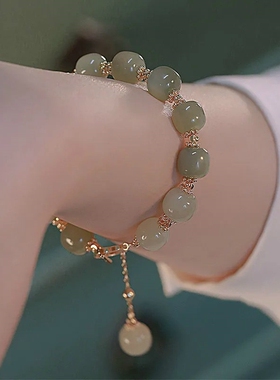 仿和田玉手链女款简约气