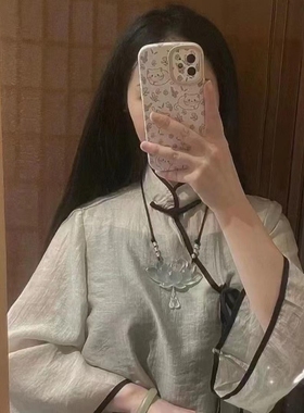 夏季新款绿色莲花编织手机挂件森系元气满满车挂钥匙扣包包挂饰女