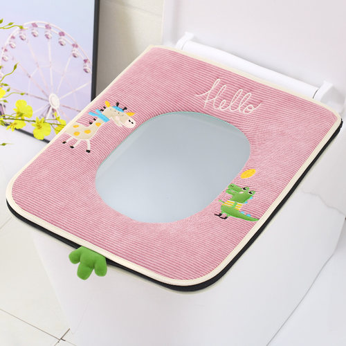 方形马桶垫坐垫圈方通用坐便套四季拉链款方型家用防水马桶坐垫 - 图3