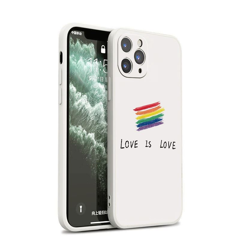 LGBT彩虹手机壳loveislove独角兽iphone14苹果12/13华为mate40pro小米11同志p40套p50六色oppo适用vivo/les-图1