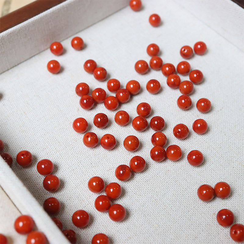 6mm高品质天然原矿无胶裂无烤川料瓦西南红柿子玫瑰满肉DIY散珠,淘宝优惠券,粉丝福利购,淘宝优惠卷