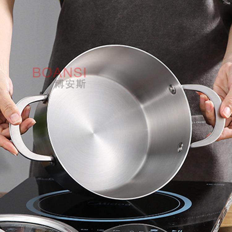 加厚304食品级不锈钢汤锅三层复合钢多用汤煲锅单柄奶锅厨房用品,淘宝优惠券,粉丝福利购,淘宝优惠卷