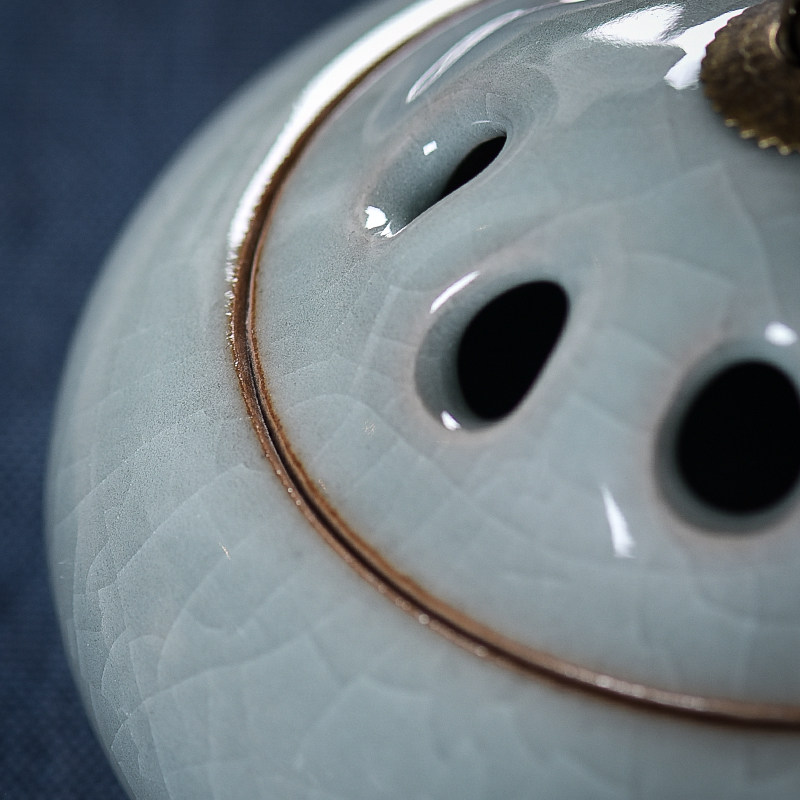 龙泉檀香炉熏香家用室内香薰炉茶道供佛禅意陶瓷盘香招财香炉摆件,淘宝优惠券,粉丝福利购,淘宝优惠卷