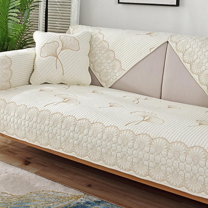 四季棉布沙发垫通用防滑纯棉简约现代高档布艺坐垫实木高级感冬款
